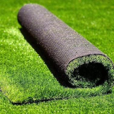 Imagem de Rolo de grama falsa realista, 2x1m, para áreas externas, tapete de jardim, pátio, varanda, verde, 2x2.5m(6,56x8,2 pés)
