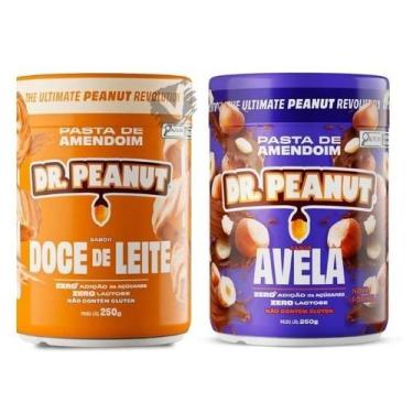 Imagem de Kit 2 Pasta de amendoim Dr Peanut 250g Sabores Zero Açucares Sem Glúte