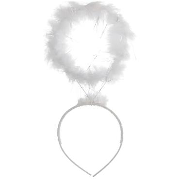 Imagem de Arco Tiara Auréola Anjo Fantasia Festa Carnaval Cosplay Cor:Branco