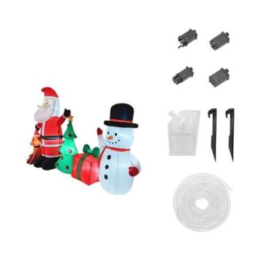 Imagem de Conjunto De Decoração De Natal Inflável LED De 8,2 Pés: Papai Noel, Bo