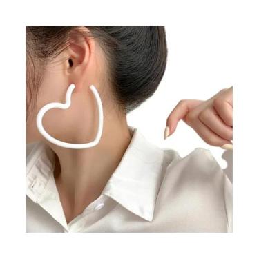 Imagem de Brincos De Argola Grandes De Acrílico Neon Com Estrela Para Mulheres, 