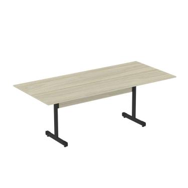 Imagem de Mesa De Reunião 200cm Para Escritório Com Pés Tubulares Em Aço Linha P15