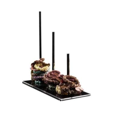 Imagem de Suporte Organizador Transparente De Acrílico Para Tiaras, Elásticos De