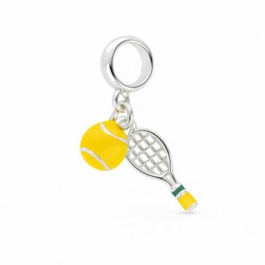Imagem de Berloque Raquete e Bola Tênis em Prata 925 - MIT Joias