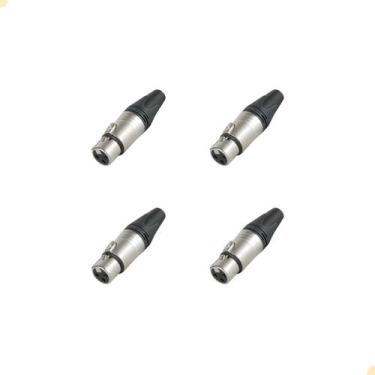 Imagem de 4 conector plug xlr femea neutrik nc3fxx - original - NEUTRIC