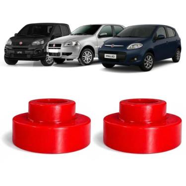 Imagem de Par Calço Elevação Traseira 4cm Fiat Palio Siena Novo Uno - Borfix