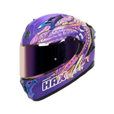 Imagem de Capacete de motocicleta HAX Obsidian Pro Full Face Dupla Visor Adulto