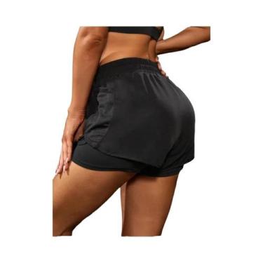Imagem de Shorts Esportivos Femininos Elásticos com Bolsos - Leggings para Ioga 