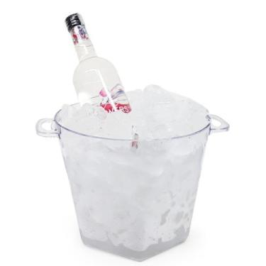 Imagem de Kit 10 Balde Gelo Cerveja Vinho Champanheira Acrilico 4,250l - LSC Toy