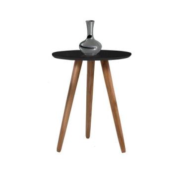Imagem de Mesa Lateral Jade Pé Palito Bisart Decor Cor:Preto - Casa Box, Preto