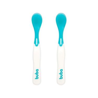 Imagem de Kit Colher Termossensível Azul 6m+ - Buba
