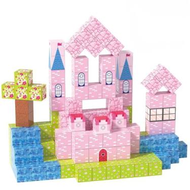 Imagem de Bloco Magnético 145 Peças Construção Castelo Infantil - Xdx