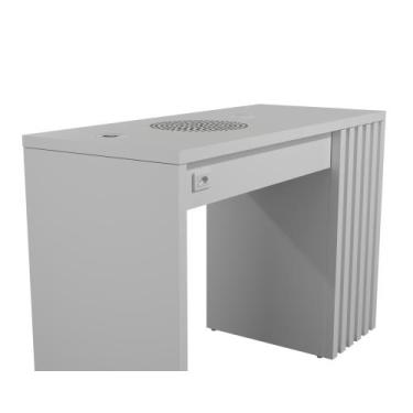 Imagem de Mesa Nails Rubi Ripado 117x50 cm com Aspirador - Venturi, 220V
