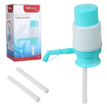 Imagem de Bomba Manual Galão Garrafão De Agua Mineral 10 e 20 Litros Bico Curvad