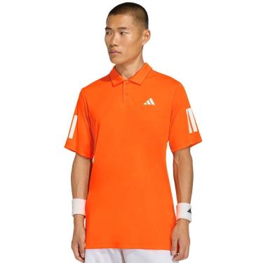 Imagem de Camisa Polo Adidas Club Tennis Três Listras Laranja-Masculino