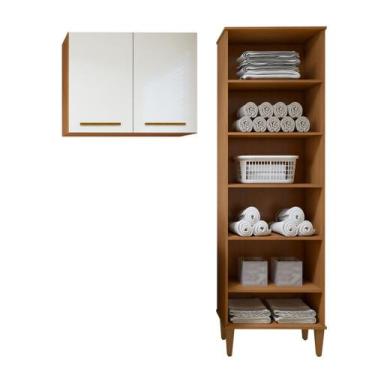Imagem de Lavanderia Modulada 1 Armário Multiuso e Armário Aéreo Belém - Kaiki M