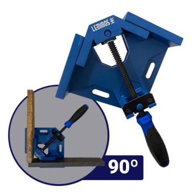 Imagem de Grampo Sargento Angular 90º Braçadeira Canto Esquadro Aperto Marcenari