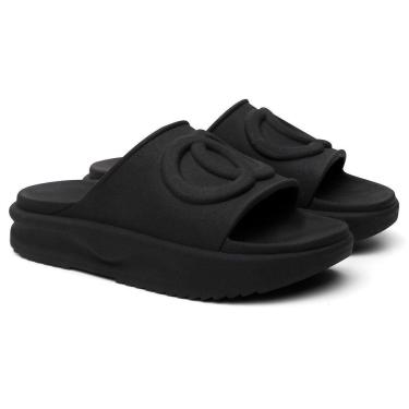 Imagem de Papete Feminino Slide Nuvem Confortável Leve Macia Preta-Feminino