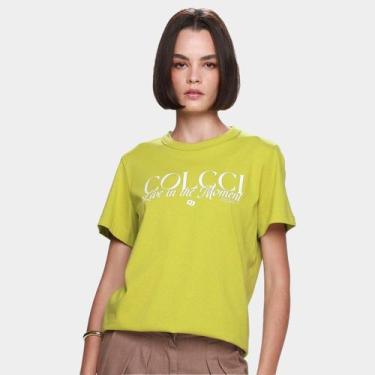 Imagem de Camiseta Colcci Moment Feminina, Verde limão, P