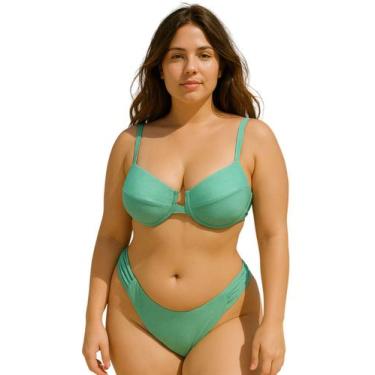 Imagem de Biquíni Feminino Plus Size de Aro Sem Bojo Com Calcinha BomBom e Fio D