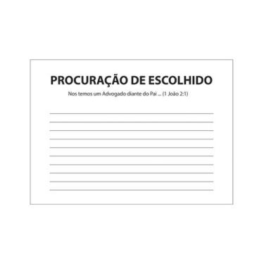 Imagem de FOLHETO Procuração do Escolhido  500 UNIDADES de Papel Couchê 80g - no