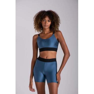 Imagem de Top LARULP Florencia Becky Sport - Azul Metálico , GG