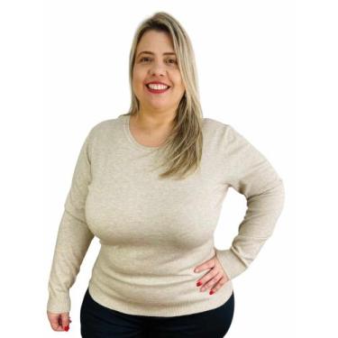 Imagem de Sueter Plus Size - Decote V ou O - Várias Cores 658048 - ORIGINAL JEAN