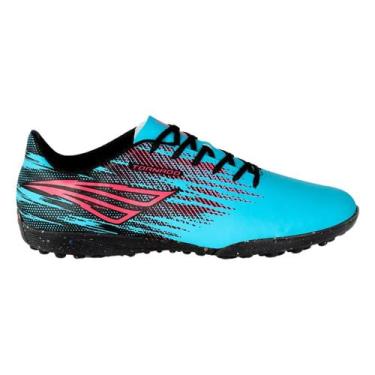 Imagem de Chuteira Society Penalty Tornado, Azul/Rosa, 42