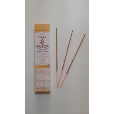 Imagem de Incenso goloka ayurvedic lemon-limão, Branco