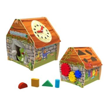 Imagem de Brinquedo Infantil Educativo Casinha Interativa Fofossauros c/ 16 Peça