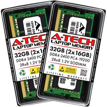 Imagem de Memória RAM: Notebook SODIMM A-Tech de 32 GB (2x16 GB) DDR4 de 2400 MH