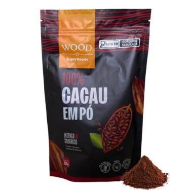 Imagem de Cacau Em Pó Alcalino Natural 100% Puro 226g Wood Superfoods