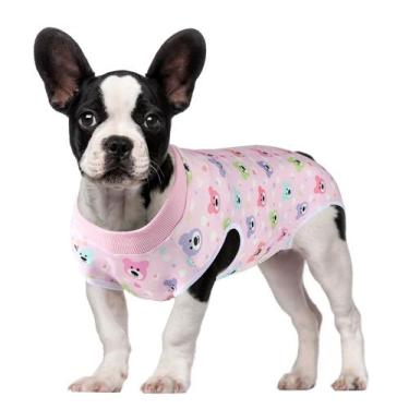 Imagem de Macacão de recuperação pós-cirúrgica para cães Due Felice, rosa com ur