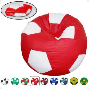 Imagem de Puff Bola Futebol Decorativo Infantil Adulto Sem Enchimento - - Phoeni