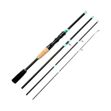 Imagem de Vara De Pesca Portátil De Fibra De Carbono Com 4 Seções 1.65m/1.8m/2.1