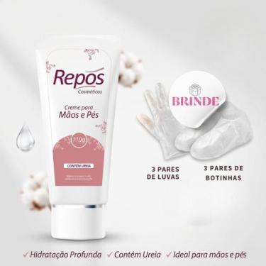 Imagem de Creme Hidratante Para Mãos e Pés com Ureia 110g Repos Hidratação Profu
