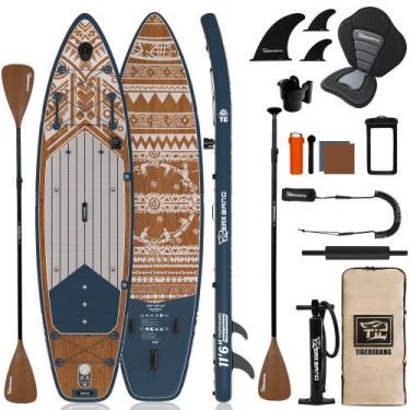 Imagem de Prancha de Stand Up Paddle Inflável TIGERXBANG 350x91x15 cm Design Tri