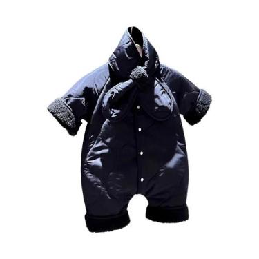 Imagem de Macacão De Pelúcia Para Bebê, Acolchoado E Quente, Estilo Retrô, Para 