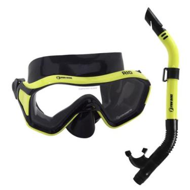 Imagem de Máscara Snorkel Respirador para Mergulho Pesca Sub - KIT RIO Fun Dive,