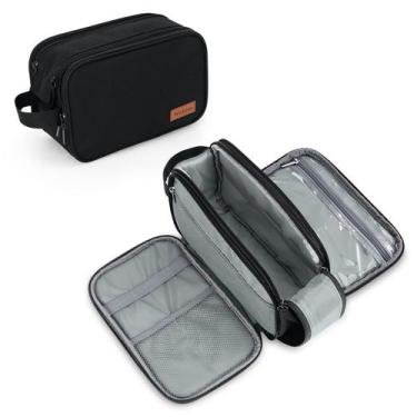 Imagem de Bolsa de higiene Wedama Handheld Travel impermeável Masculina preta