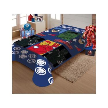 Imagem de Manta Infantil Vingadores Avengers Microfibra 1,50m x2,00m Jolitex - J