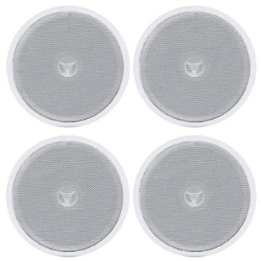 Imagem de COMP 4 Arandelas Redonda 6 Pol Coaxial Ativa Branca 70W RMS 8 Ohms Bor