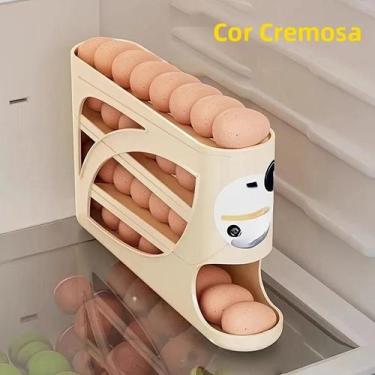 Imagem de Caixa De Armazenamento De Ovos Com Rolagem Automática, Suporte Organiz