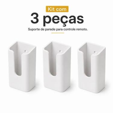 Imagem de Kit 3 peças Suporte de Parede para Controle Remoto Organizador de Cont