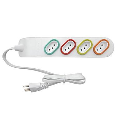 Imagem de Multi Tomadas Extensão 4 Tomadas 2P+T, Daneva, Dn1844, Branco