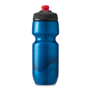Imagem de Polar Bottle Garrafa de água leve para bicicleta Breakaway Wave – livre de BPA, garrafa de compressão para ciclismo e esportes (azul escuro e carvão, 680 g)