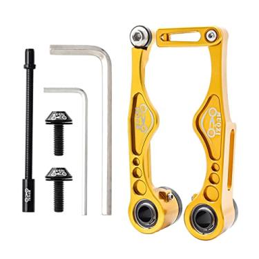 Imagem de YIJU Liga de alumínio Tração Linear V Freios Traseira Dianteira Ajuste Mountain Bike de BMX Pinças Peças de, ouro 109x42,8MM