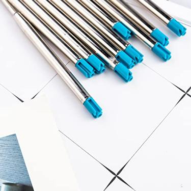 Imagem de Pacote com 6 - Refil para caneta esferográfica TikiPen Blue Parker Compatível com escrita suave e ponta média de 1 mm (Parker 6, azul)