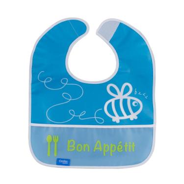 Imagem de Babador impermeável plus com bolso - abelhinha blue bon appétit