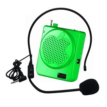 Imagem de Megafone Bullhorn Mini alto-falante, amplificador de voz, alto-falante amplificador, palestra de professor, conferência, guia turístico, palestra (cor: verde, tamanho: 1) pequena surpresa